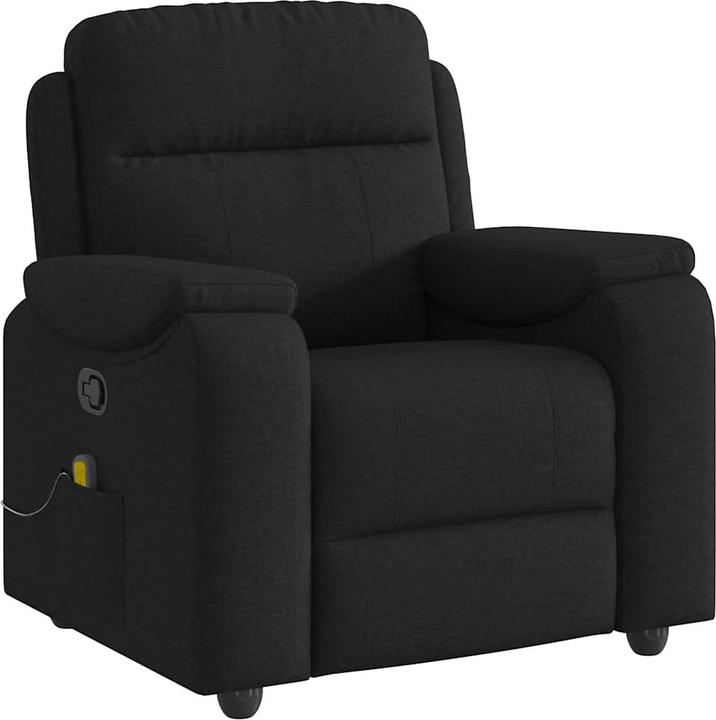 VidaXL Massagesessel Schwarz Stoff Massage TV-Sessel