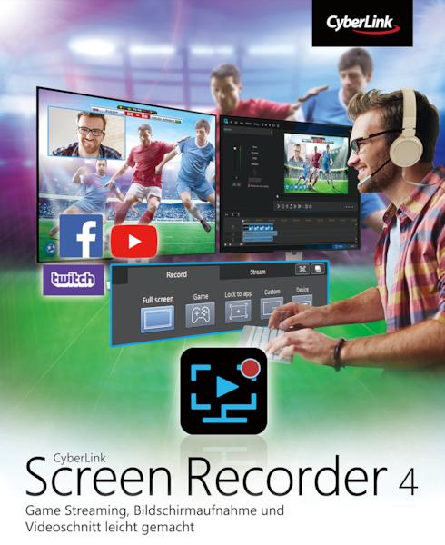 Image du produit CyberLink Screen Recorder 4 ESD (1 Utilisateur, 1 Périphériques/Utilisateurs, 12 mois)