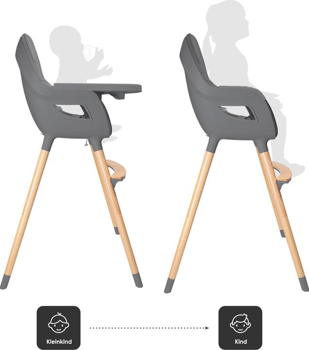 Actual product image BabyGo Skandi high chair grey (Highchair)