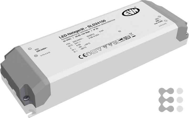 EVN-Lichttechnik LED-Netzgerät IP20 50-150W SLD24150 ** dimmbar Phase 24V/DC 210x67x34mm