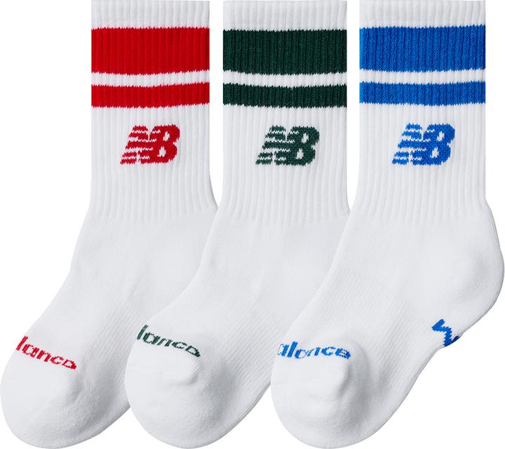 New Balance Kids Everyday Stripe Midcalf 3 Pack