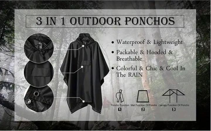 Productafbeelding Lifetime Poncho met capuchon (Eén maat voor iedereen)