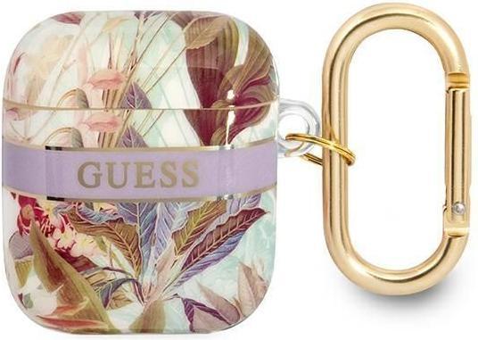 Guess GUA2HHFLU AirPods cover purple (Kopfhörer Hülle)