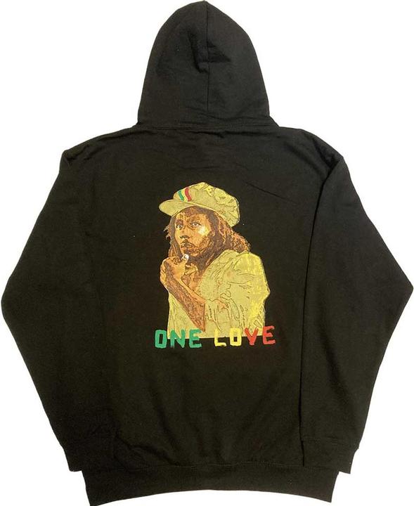 Immagine prodotto Bob Marley Wailers One Love Felpa con Cappuccio Pullover Ritratto Ricamata Adulto Unisex (L)