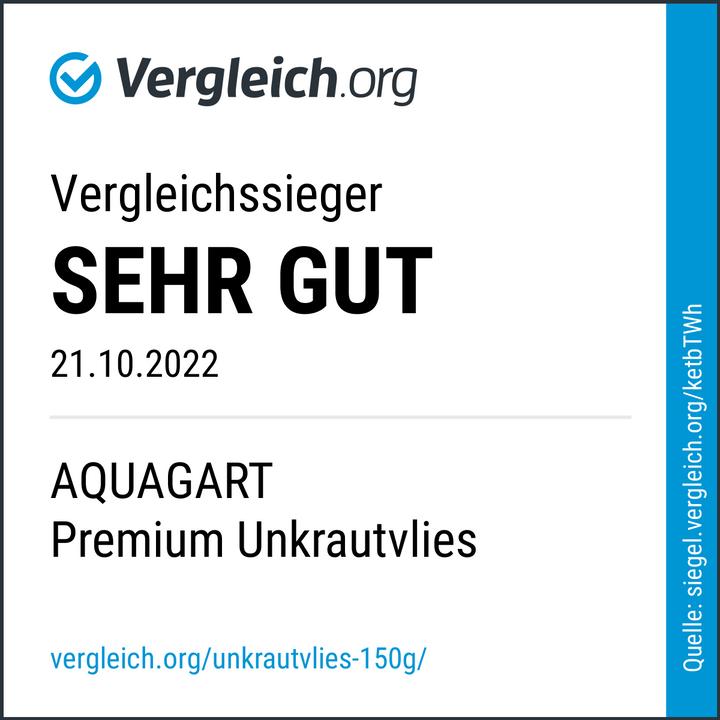 Image du produit Aquagart 175m² Unkrautvlies Gartenvlies Mulchvlies Bodengewebe 150g 1m breit PES