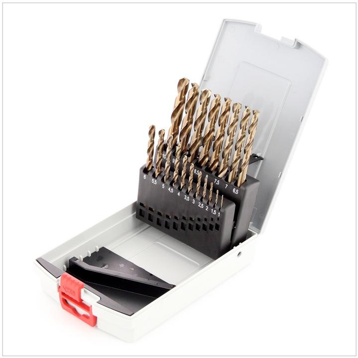 Produktbild Bosch Professional Zubehör PRO Stainless Steel HSS-Co Spiralbohrer-Set, 19-tlg. (1 mm, 1.5 mm, 2 mm, 2.5 mm, 3 mm, 3.5 mm, 4 mm, 4.5 mm, 5 mm, 5.5 mm, 6 mm, 6.5 mm, 7 mm, 7.5 mm, 8 mm, 8.5 mm, 9 mm, 9.5 mm, 10 mm)