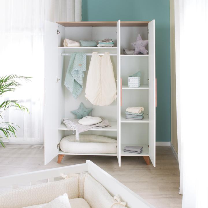 Produktbild Roba Kinderzimmerset Ole (Kinderkleiderschrank, Babybett, Wickelkommode)