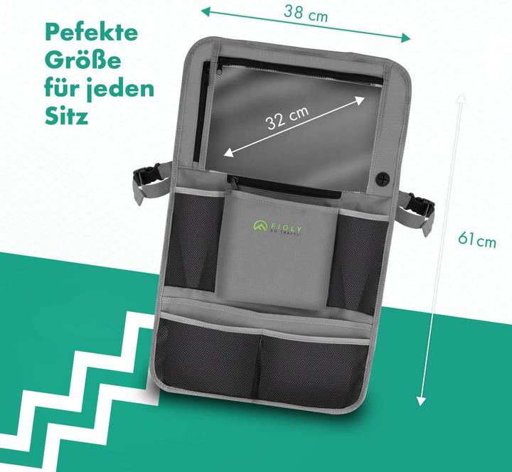 Produktbild Fioly Organizer Tasche für KFZ Kopfstütze Kind Baby Stauraum für Autositz, Rücksitztasche