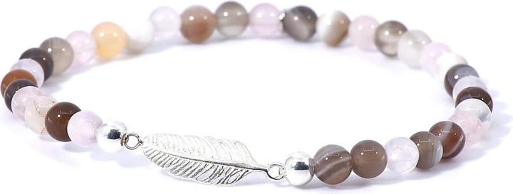 Balibay Amani (18 cm, Rosenquarz, 925 Sterling Silber, Edelstein, Achat)