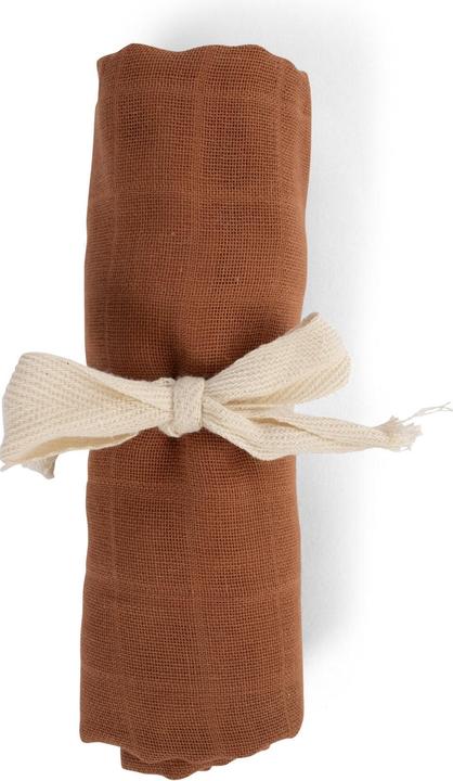 Filibabba Muslin Diaper GOTS - Amber Brown (65 cm, 65 cm)