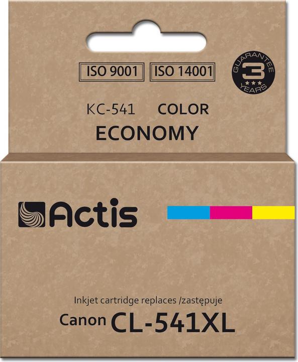 Actual product image Actis KC-541 Tinte für Canon Drucker (Ersatz CL-541XL) Supreme 18 ml blau gelb rot