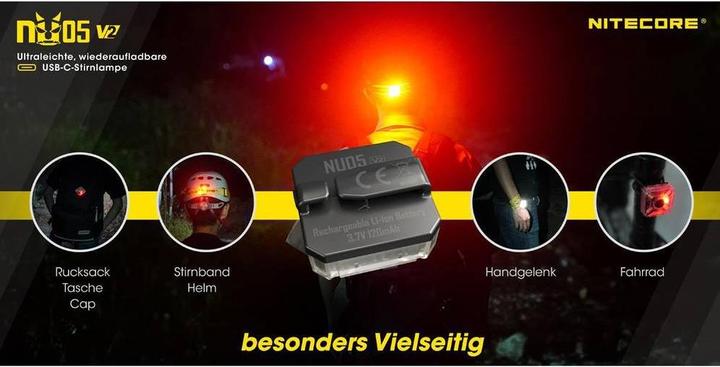 Produktbild Nitecore NU05 V2 - USB-C (40 lm)