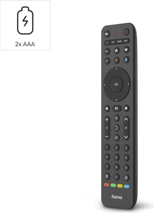 Actual product image Hama Universal remote control TV, infrared, for 4 devices, adaptive, app buttons (Universal remote control, Infrared)