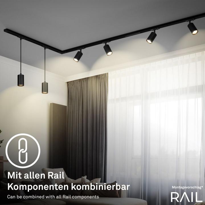 Produktbild Briloner HV-Stromschienensystem - LED Spot, Schwarz, 1xGU10 exkl. Leuchtmittel