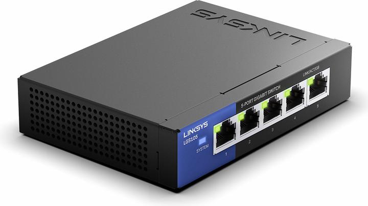 Actual product image Linksys Unmanaged Gigabit Switch 5-Port (5 Ports)