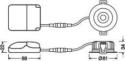 Produktbild Ledvance LED SPOT AIR FIX Einbauleuchte 8W 3000K IP44 dimmbar 90Ra 4058075799929 (510 lm)