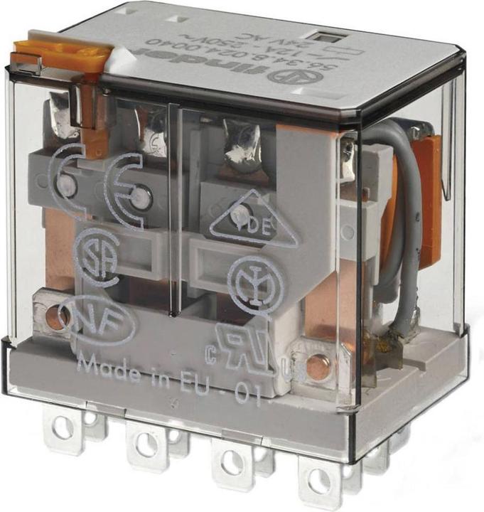 Actual product image Finder 4PDT 12A mini plug-in relay, 230Vac coil