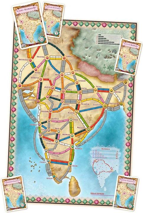 Actual product image Asmodée Ticket To Ride India and Swizerland (French, German, English)