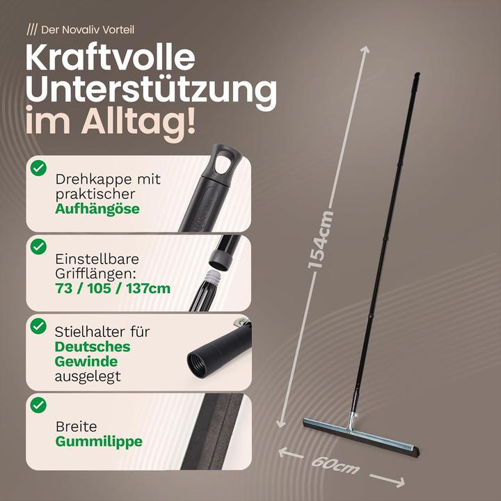 Produktbild Novaliv 5X Wasserabzieher Boden Dusche Auto mit 130 cm Stiel Duschabzieher Abzieher Dusche Boden Abz