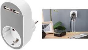 Productafbeelding Digitus Universele stopcontactadapter 2 x USB-A (2 x, 2-polig)