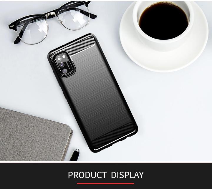 Actual product image Cadorabo TPU Ultra Slim carbon stainless steel Combi Cover (Samsung Galaxy A41)