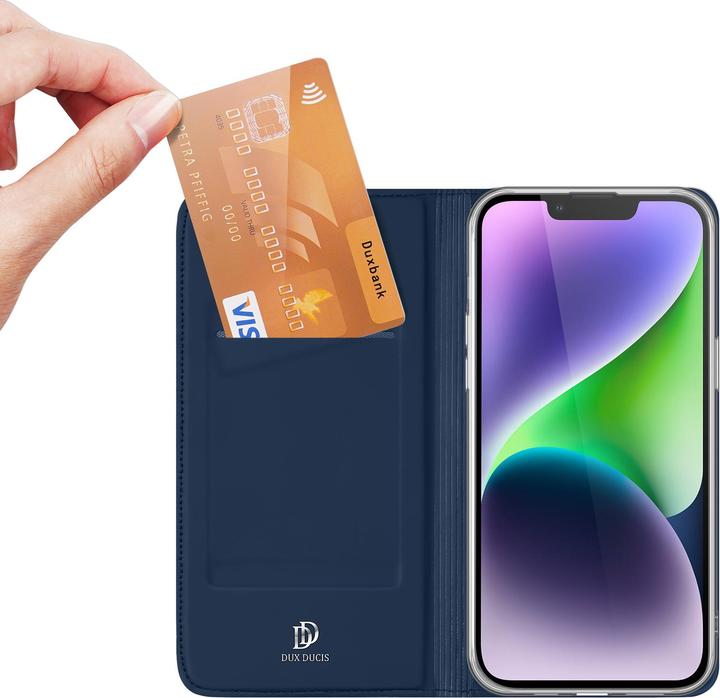 Produktbild Dux Ducis Skin Pro Wallet Case for iPhone 15 Plus - Blue (Apple iPhone 15 Plus)