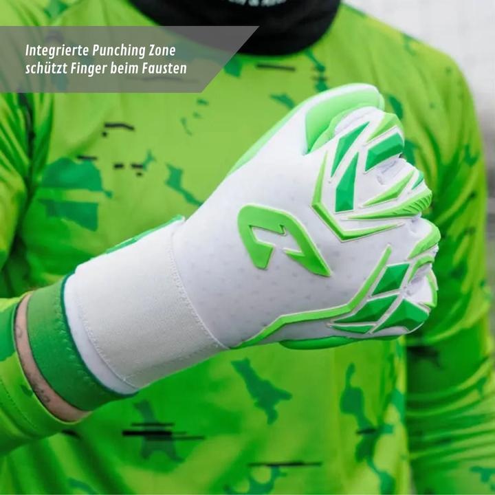 Actual product image Catch & Keep Fussballhandschuhe ViVor Freaky Green Gr. 8 Torwart Goalie Handschuhe (8)