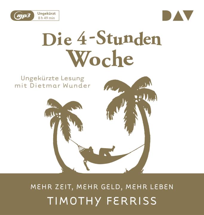 Image du produit La semaine de 4 heures. Plus de temps, plus d'argent, plus de vie (Dietmar Wunder, Timothy Ferriss, Christoph Bausum, Allemand)