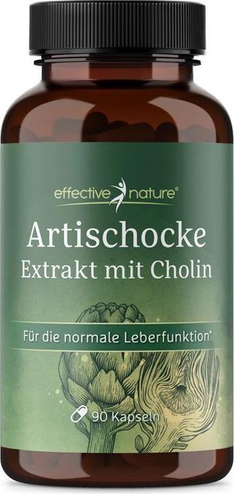 Effective Nature Artischocken Extrakt mit Cholin (90 Stück, Kapseln, 90 g)