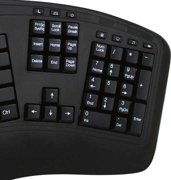 Actual product image Adesso TruForm pro™ Wireless Ergonomic Keyboard and Laser Mouse (US, Wireless)