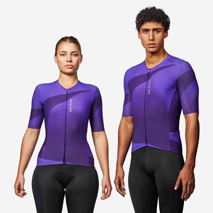 Van rysel Radtrikot Rennrad kurzarm Sommer Unisex Racer 2 Lila (XXL)