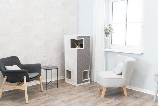 Produktbild Trixie Cat Tower Gerardo (100 cm, Weiss, Grau)