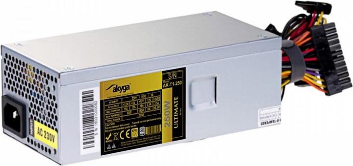 Produktbild Akyga Power Supply TFX 250W AK-T1-250 80+ Gold 8cm Fan Active PFC APFC (250 W)