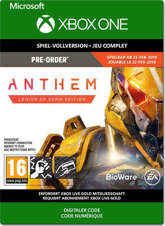 Image du produit Microsoft Anthem Legion of Dawn Edition (Xbox One X, Xbox Series X, Xbox One S, Xbox Series S)