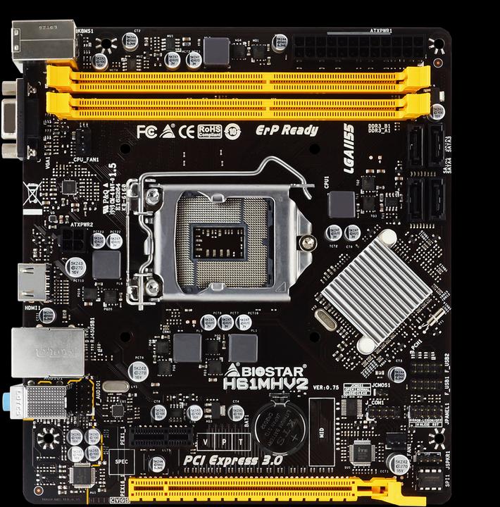 Biostar H61MHV2 (LGA 1155, Intel H61, mATX)