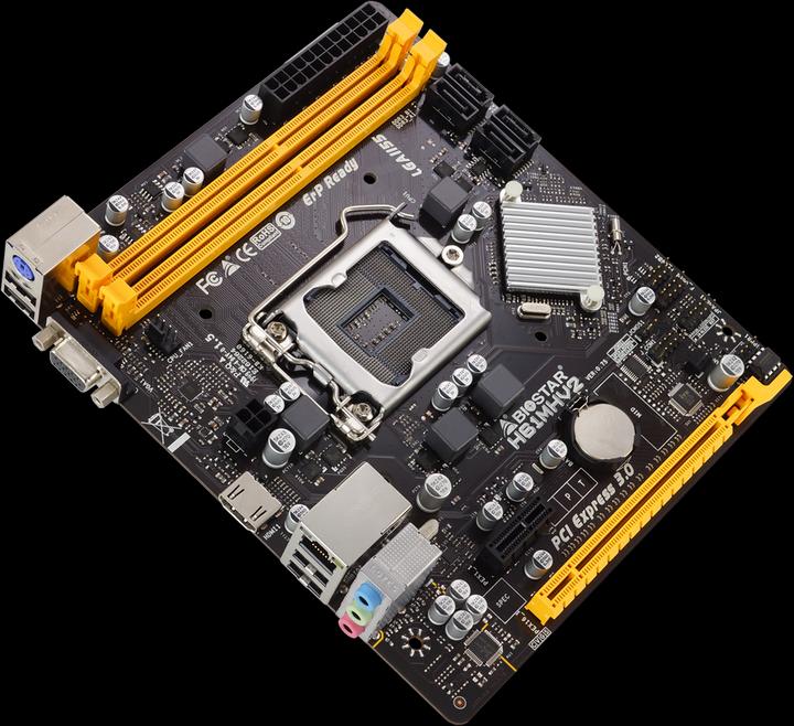 Actual product image Biostar H61MHV2 (LGA 1155, Intel H61, mATX)