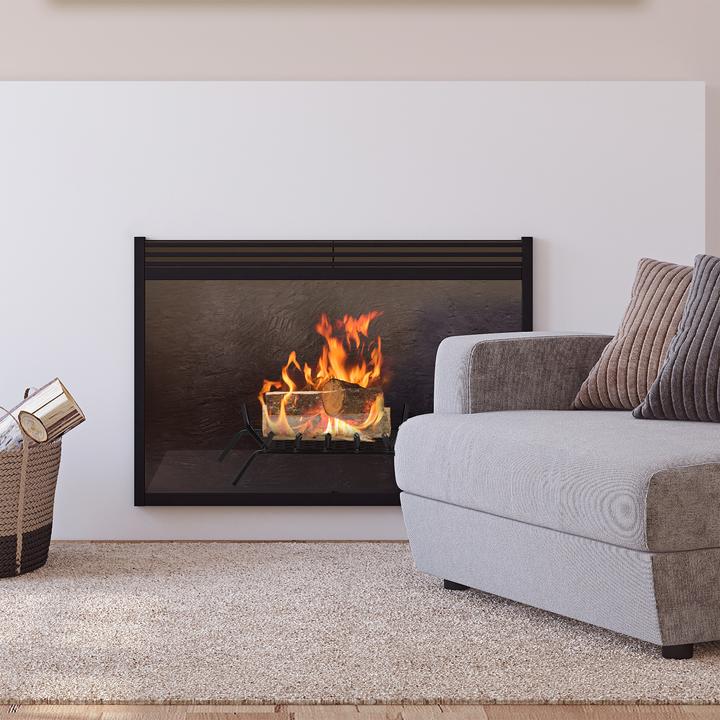 Actual product image Relaxdays Fireplace Grate With Feet (58 x 28 x 16 cm)