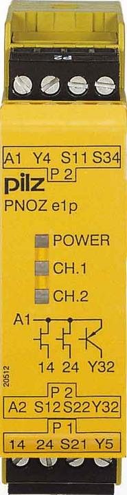 Immagine prodotto Pilz GmbH & Co. KG Relè di sicurezza PNOZ e1p 24VDC 2so