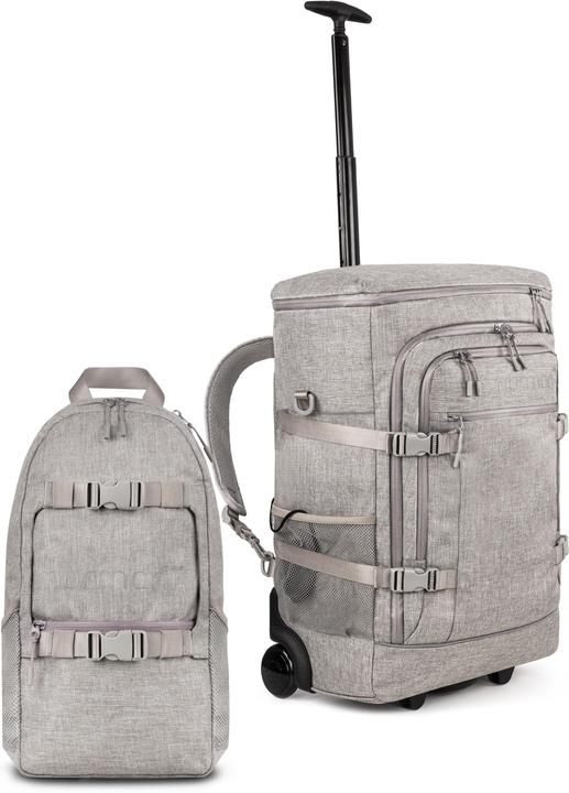 Normani Handgepäck Rucksack mit Trolleyfunktion + kleiner Rucksack (45 l, Handgepäck (bis 50l))