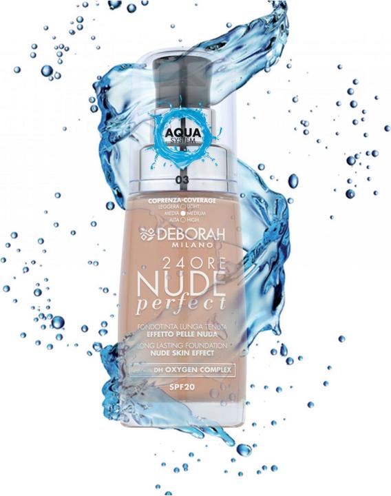 Actual product image Deborah Milano 24Ore Nude Perfect Foundation No 2 (2 Beige)