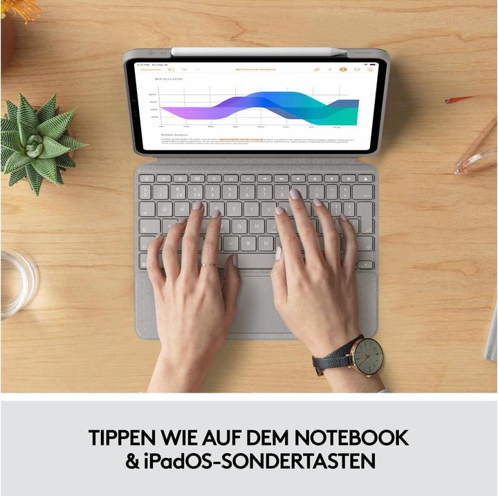 Produktbild Logitech Combo Touch (CH, iPad Pro 11 2020 (2. Gen), iPad Pro 11 2022 (4. Gen), iPad Pro 11 2018 (1. Gen), iPad Pro 11 2021 (3. Gen))