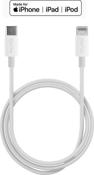 Produktbild Puro USB-C USB Cable - Lightning 1m White (36195-uu) (1 m, USB 2.0)