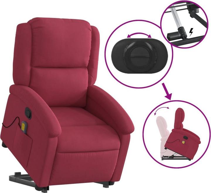 Immagine prodotto VidaXL Sedia per massaggi con aiuto in piedi in velluto