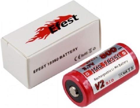 Actual product image Efest Akku IMR 18350 V2 (Pluspol erhöht) (18350, 800 mAh)