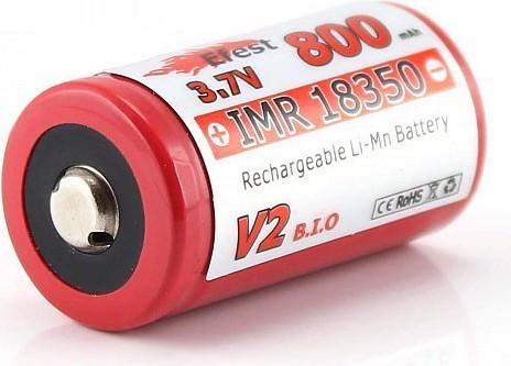 Actual product image Efest Akku IMR 18350 V2 (Pluspol erhöht) (18350, 800 mAh)