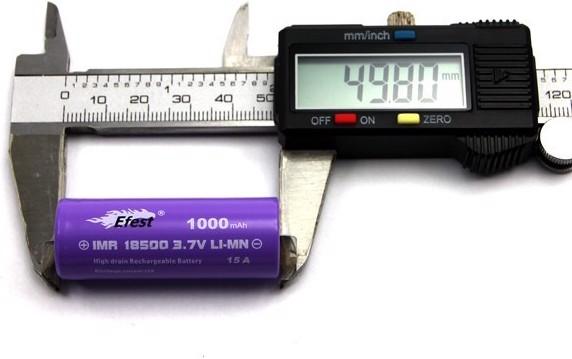 Produktbild Efest Akku Purple IMR18500 ungeschützt (1 Stk., 18500, 1000 mAh)