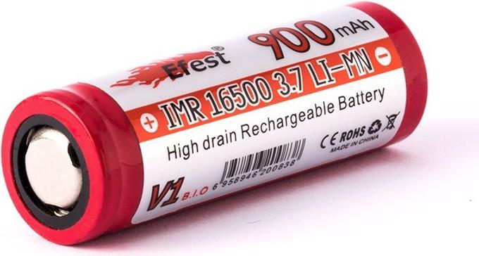 Actual product image Efest Akku IMR 16500 Pluspol flach (1 pcs., 16500, 900 mAh)