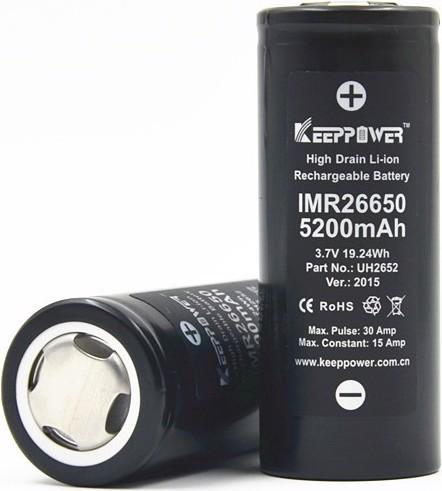 Produktbild Keeppower Akku IMR26650 - 15A (1 Stk., 26650, 5200 mAh)