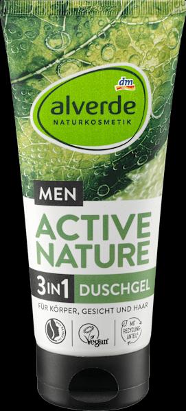 dm alverde MEN Duschgel Active Nature 3 in 1 (200 ml)