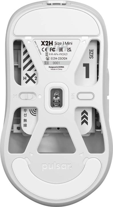Actual product image Pulsar Gaming Gears X2H Mini White - Muis (Wireless, Cable)